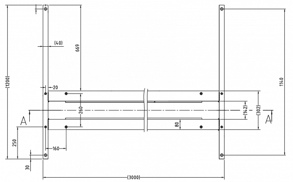 Consul Base frame, self supporting, asymmetric