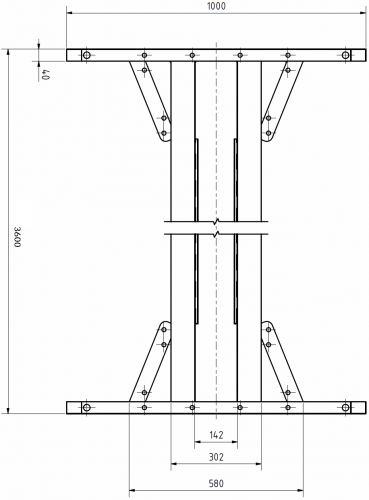 Consul Base frame, self supporting, symmetric